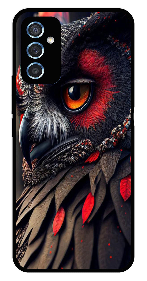 Owl Design Metal Mobile Case for Samsung Galaxy M52 5G   (Design No -26)