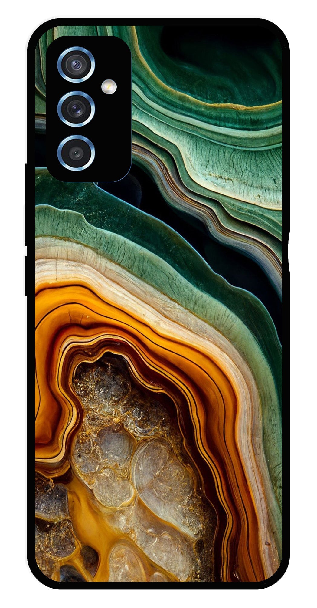 Marble Design Metal Mobile Case for Samsung Galaxy M52 5G   (Design No -28)