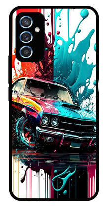 Vintage Car Metal Mobile Case for Samsung Galaxy M52 5G