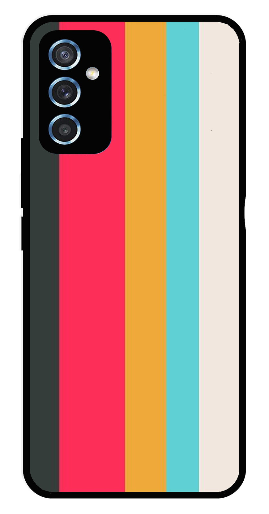 Muted Rainbow Metal Mobile Case for Samsung Galaxy M52 5G   (Design No -31)