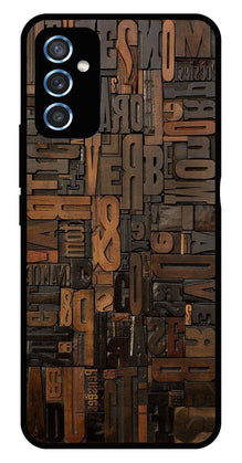 Alphabets Metal Mobile Case for Samsung Galaxy M52 5G