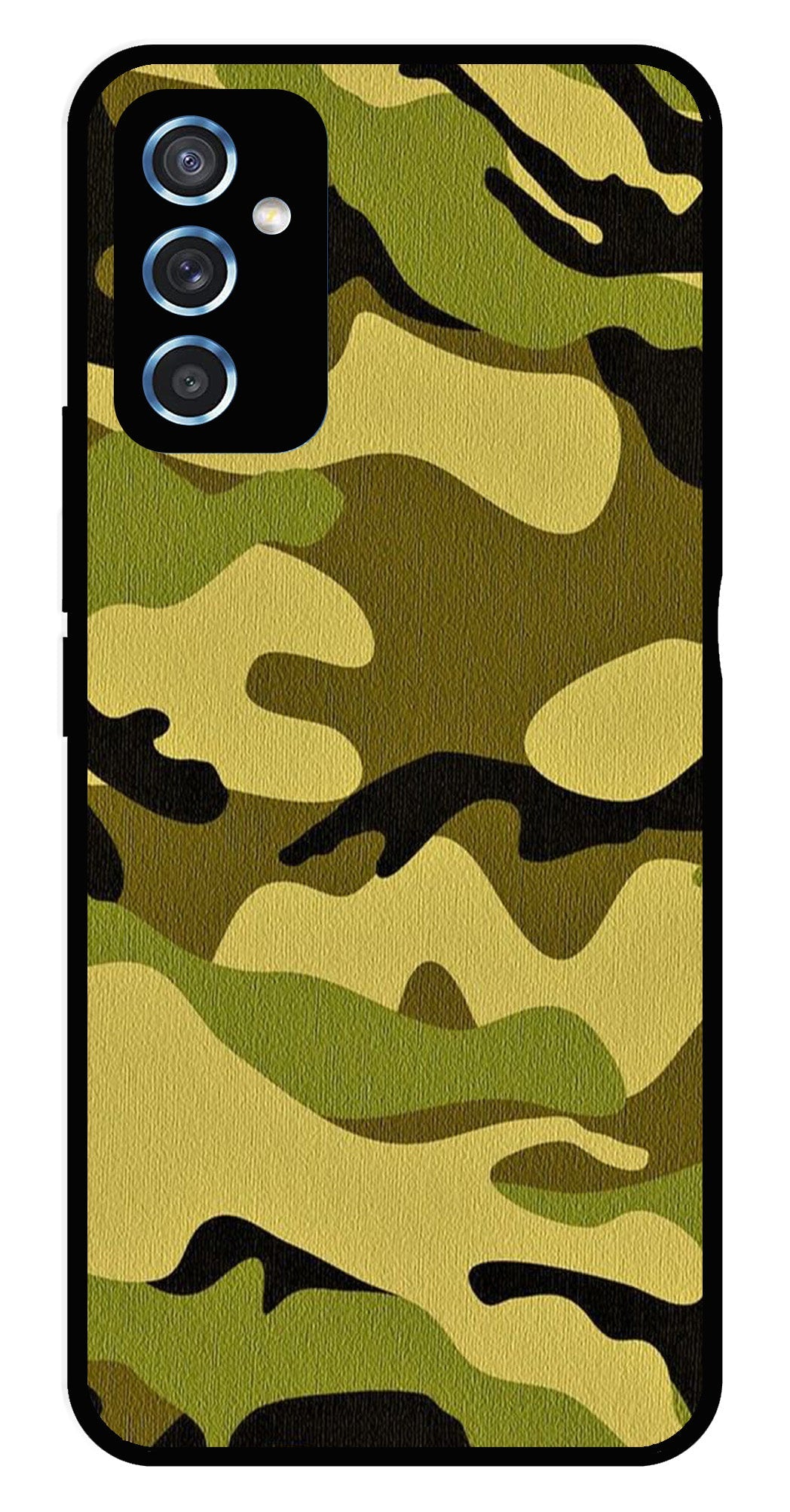 Army Pattern Metal Mobile Case for Samsung Galaxy M52 5G   (Design No -35)