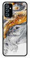 Marble Pattern Metal Mobile Case for Samsung Galaxy M52 5G   (Design No -36)