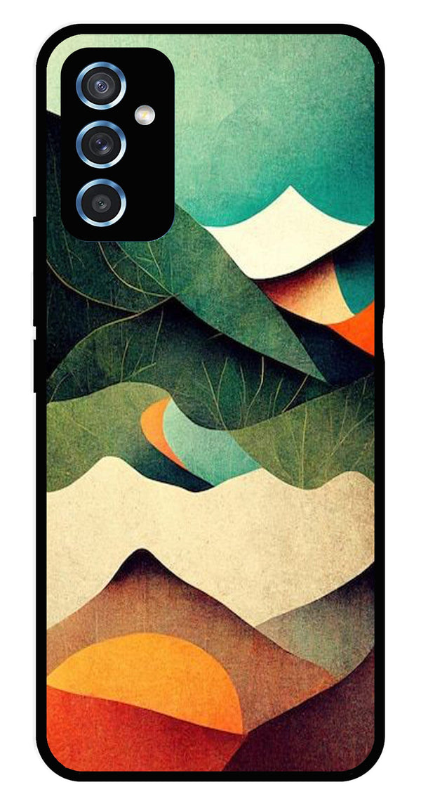 MultiColor Pattern Metal Mobile Case for Samsung Galaxy M52 5G   (Design No -43)