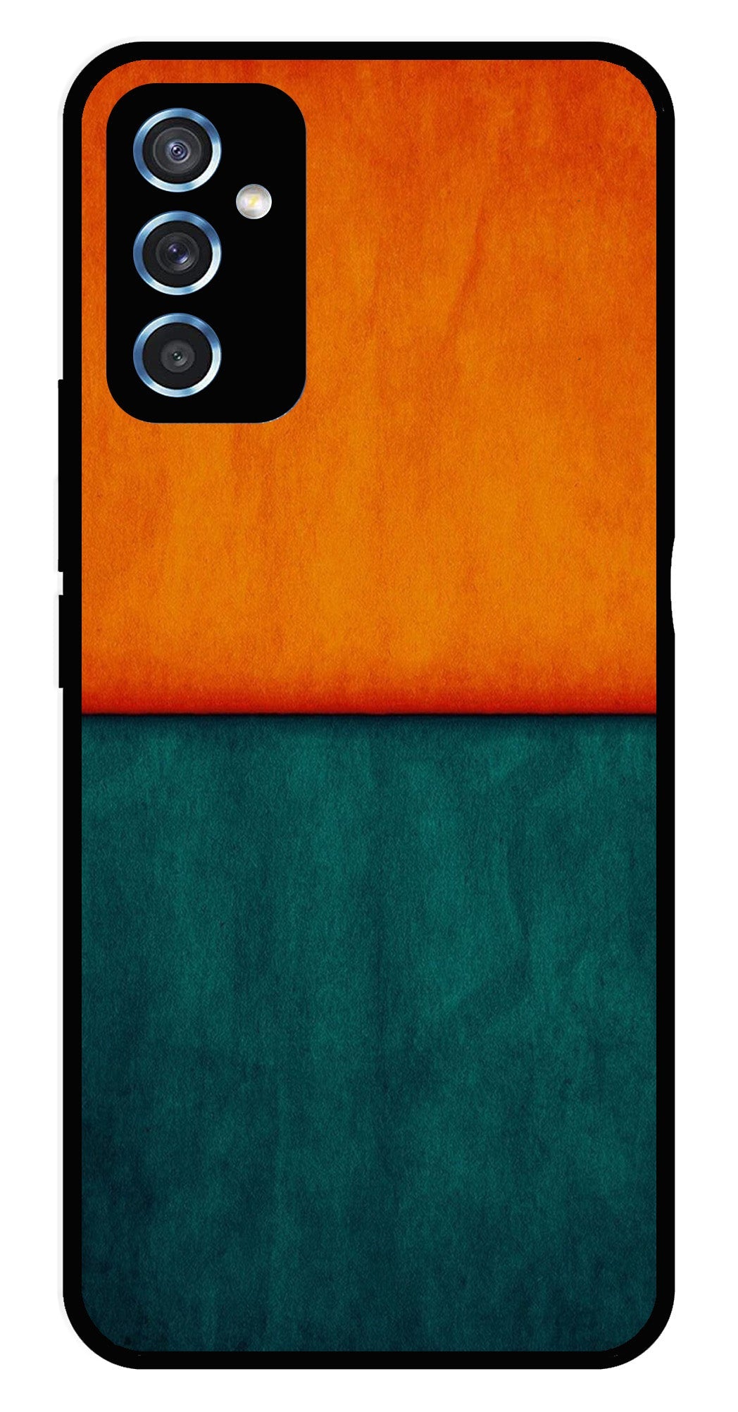 Orange Green Pattern Metal Mobile Case for Samsung Galaxy M52 5G   (Design No -45)