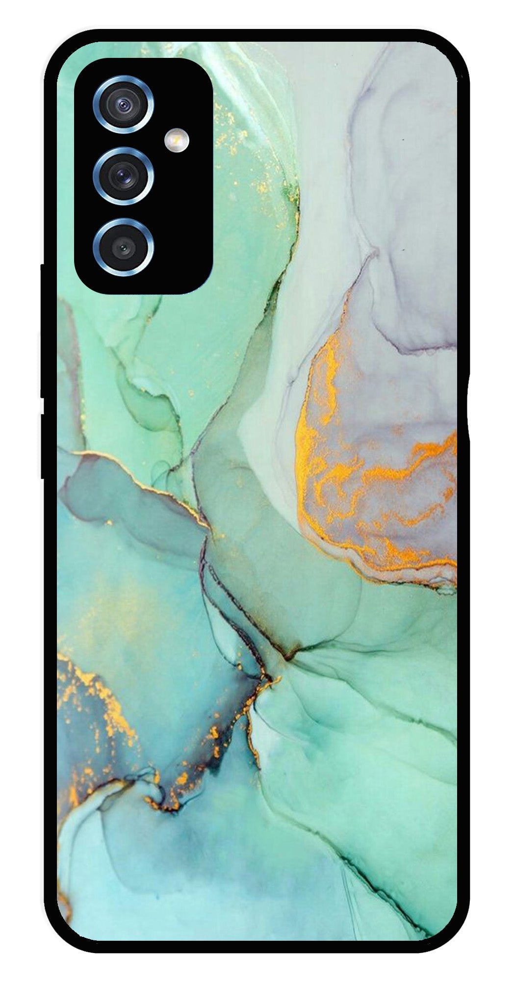 Marble Design Metal Mobile Case for Samsung Galaxy M52 5G   (Design No -46)