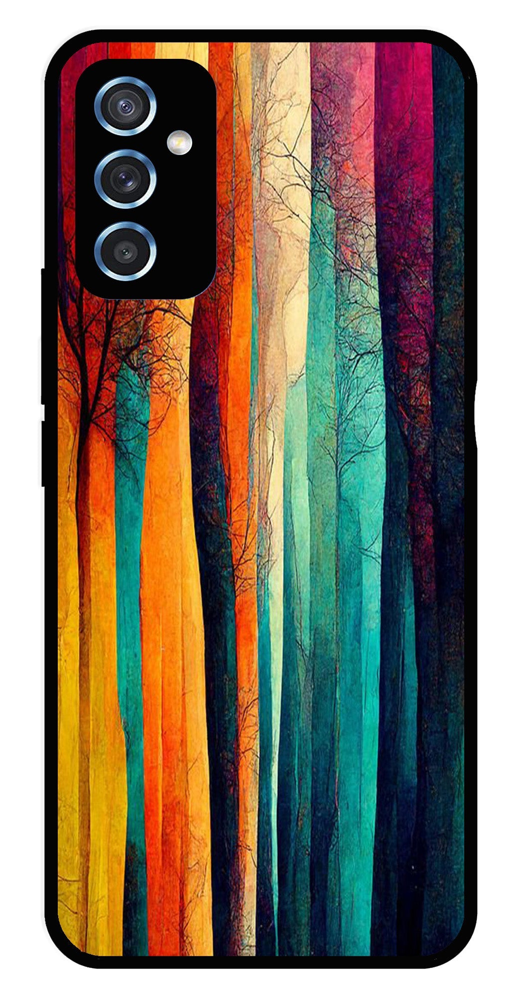 Modern Art Colorful Metal Mobile Case for Samsung Galaxy M52 5G   (Design No -47)