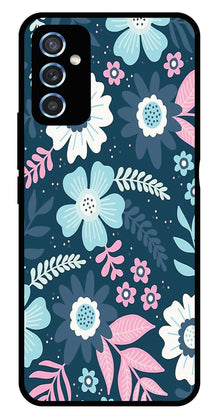 Flower Leaves Design Metal Mobile Case for Samsung Galaxy M52 5G
