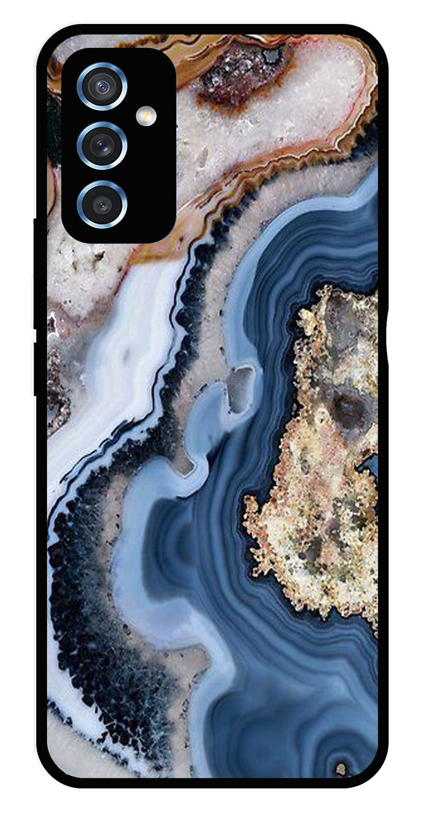 Marble Design Metal Mobile Case for Samsung Galaxy M52 5G   (Design No -53)