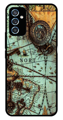 Map Design Metal Mobile Case for Samsung Galaxy M52 5G