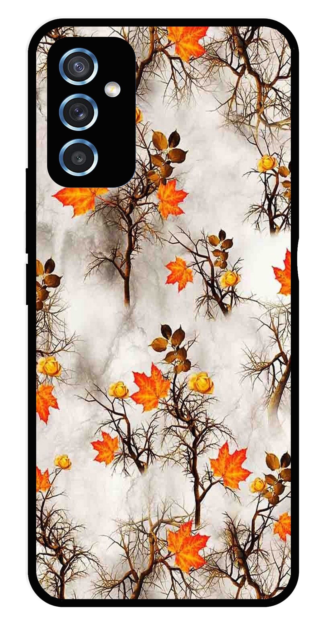 Autumn leaves Metal Mobile Case for Samsung Galaxy M52 5G   (Design No -55)