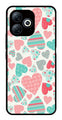 Hearts Pattern Metal Mobile Case for Infinix Smart 8   (Design No -22)