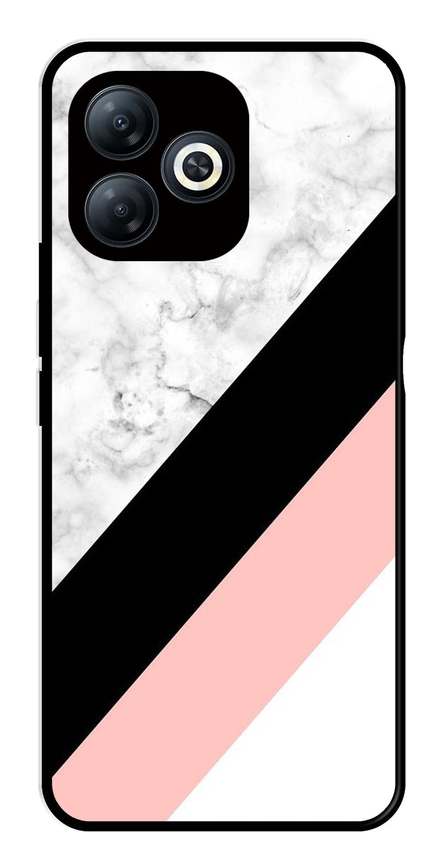 Marble Design Metal Mobile Case for Infinix Smart 8   (Design No -24)