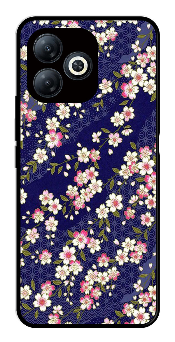 Flower Design Metal Mobile Case for Infinix Smart 8   (Design No -25)
