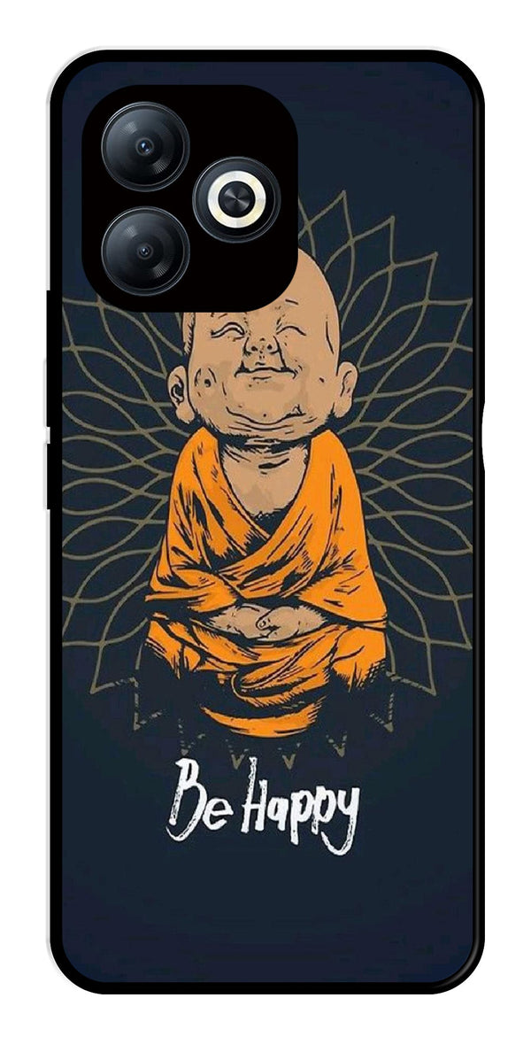 Be Happy Metal Mobile Case for Infinix Smart 8   (Design No -27)