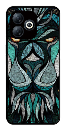 Lion Pattern Metal Mobile Case for Infinix Smart 8