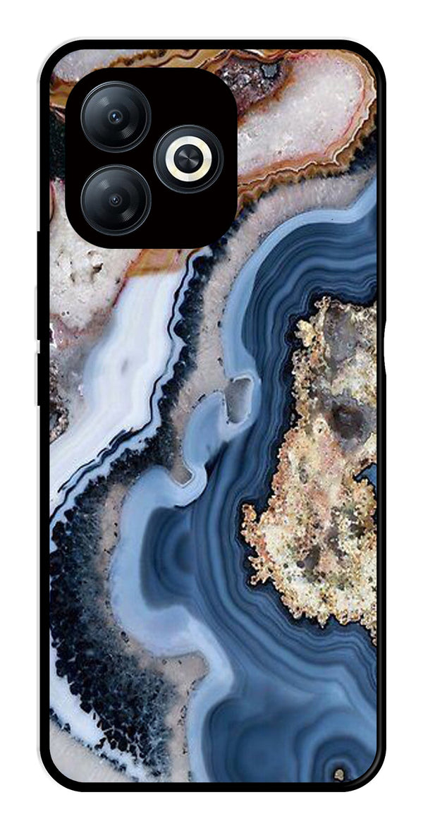Marble Design Metal Mobile Case for Infinix Smart 8   (Design No -53)