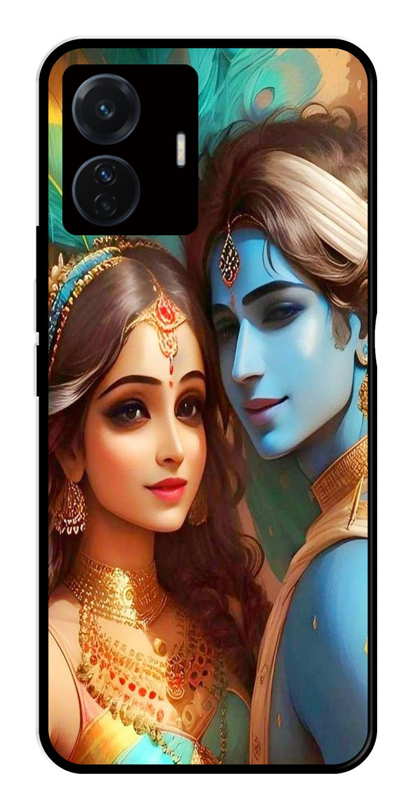 Lord Radha Krishna Metal Mobile Case for Vivo T1 Pro 5G   (Design No -01)