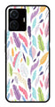 Colorful Feathers Metal Mobile Case for Vivo T1 Pro 5G   (Design No -06)