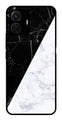 Black White Marble Design Metal Mobile Case for iQOO Z6 Pro 5G   (Design No -09)