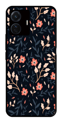 Floral Pattern Metal Mobile Case for iQOO Z6 Pro 5G