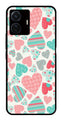 Hearts Pattern Metal Mobile Case for Vivo T1 Pro 5G   (Design No -22)