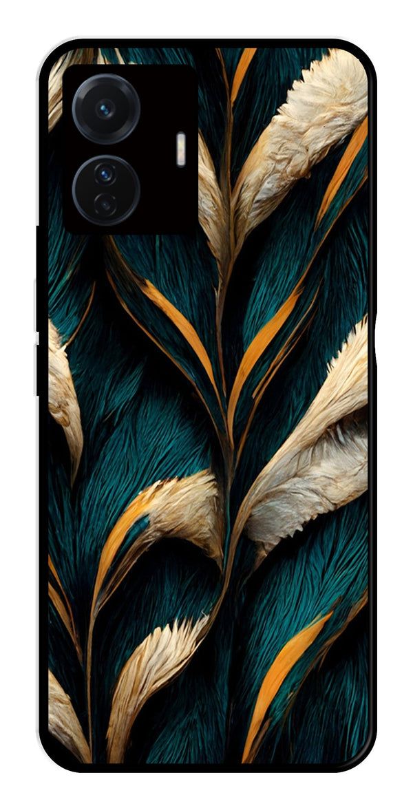 Feathers Metal Mobile Case for iQOO Z6 Pro 5G   (Design No -30)