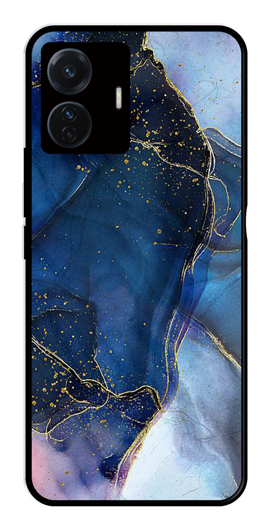 Blue Marble Metal Mobile Case for iQOO Z6 Pro 5G   (Design No -34)
