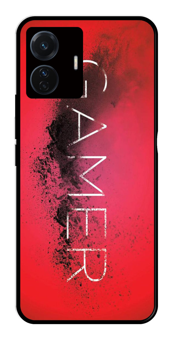 Gamer Pattern Metal Mobile Case for Vivo T1 Pro 5G   (Design No -41)