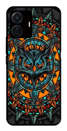 Owl Pattern Metal Mobile Case for Vivo T1 Pro 5G