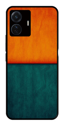 Orange Green Pattern Metal Mobile Case for Vivo T1 Pro 5G