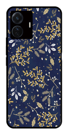 Floral Pattern  Metal Mobile Case for iQOO Z6 Pro 5G