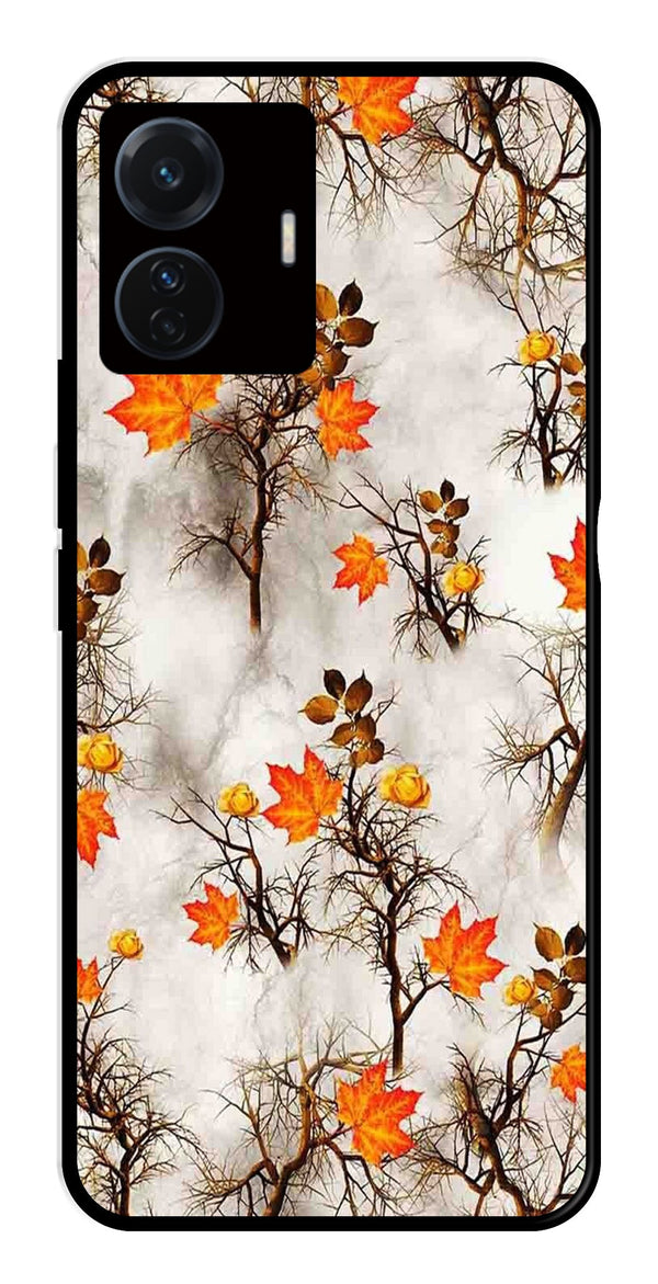 Autumn leaves Metal Mobile Case for Vivo T1 Pro 5G   (Design No -55)