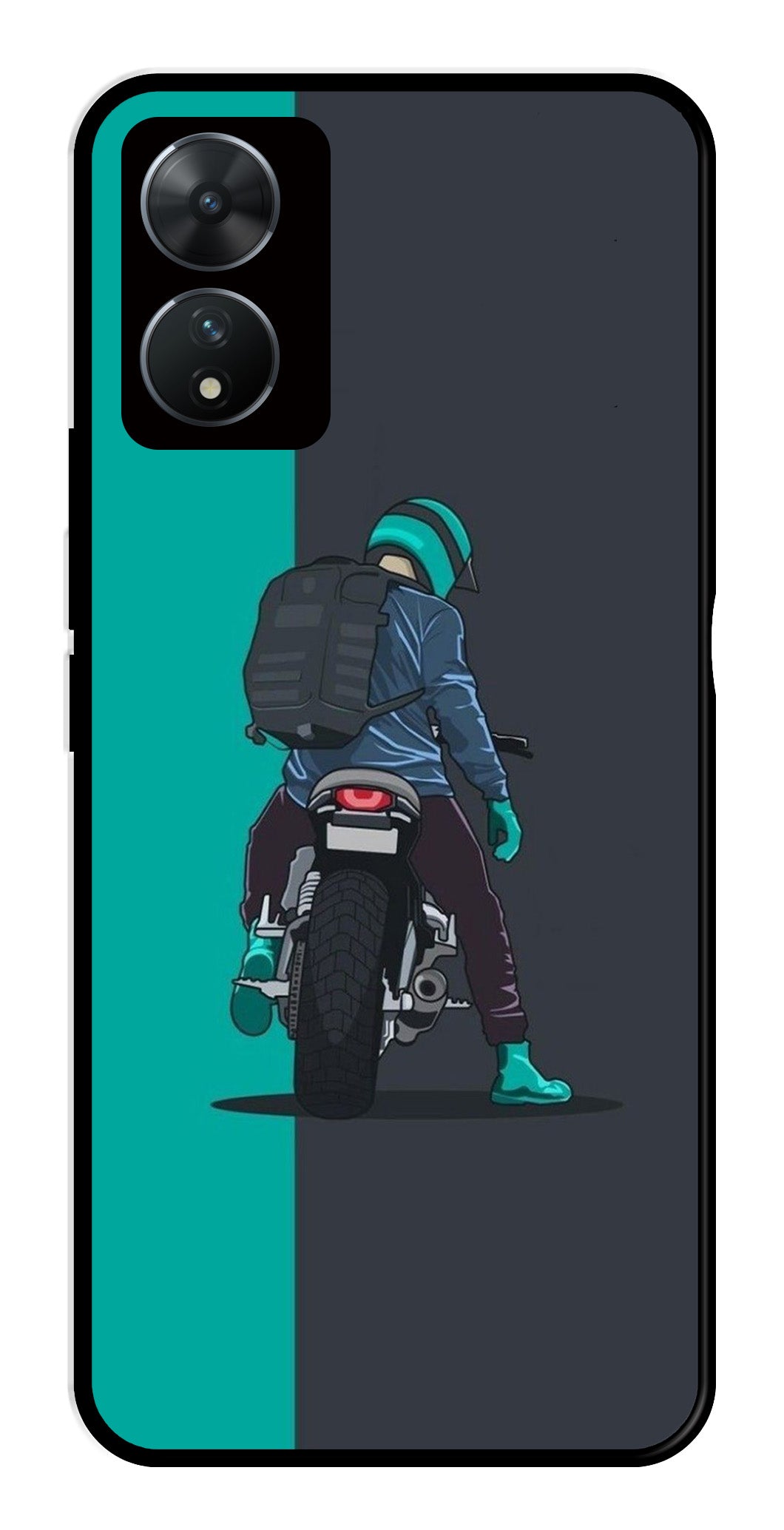 Bike Lover Metal Mobile Case for Vivo T2 5G   (Design No -05)