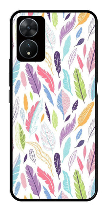 Colorful Feathers Metal Mobile Case for Vivo T2 5G