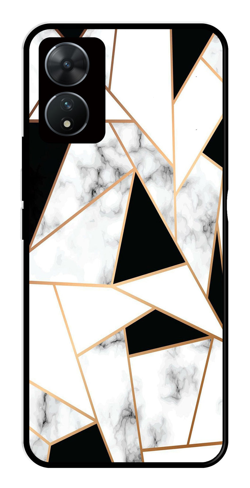Marble Design2 Metal Mobile Case for Vivo T2 5G   (Design No -08)