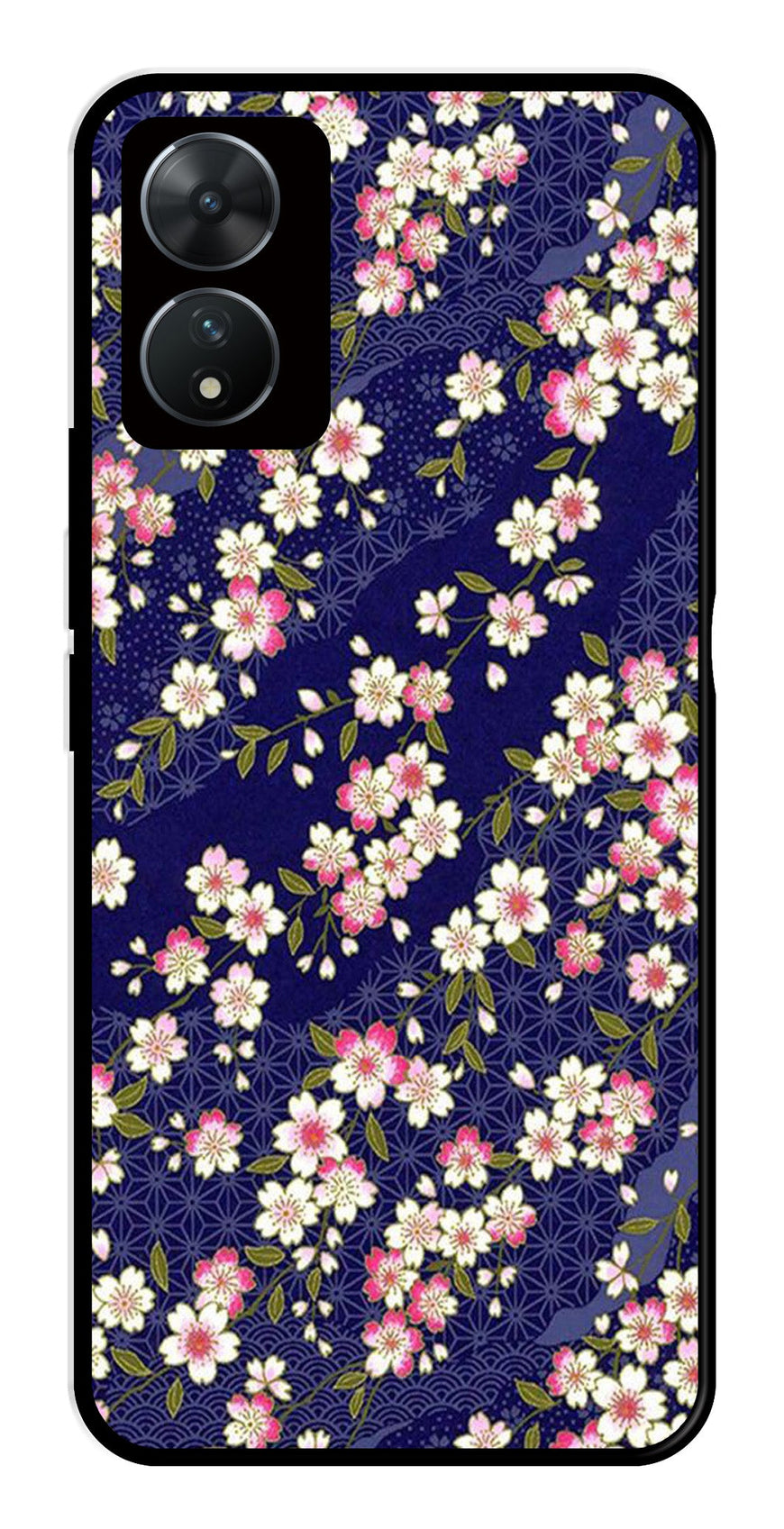 Flower Design Metal Mobile Case for Vivo T2 5G   (Design No -25)