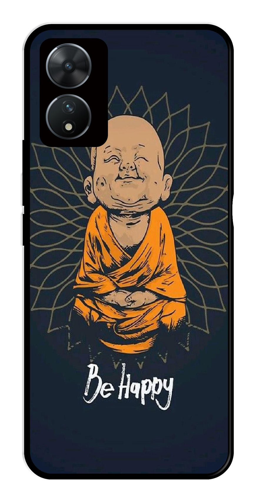 Be Happy Metal Mobile Case for Vivo T2 5G   (Design No -27)