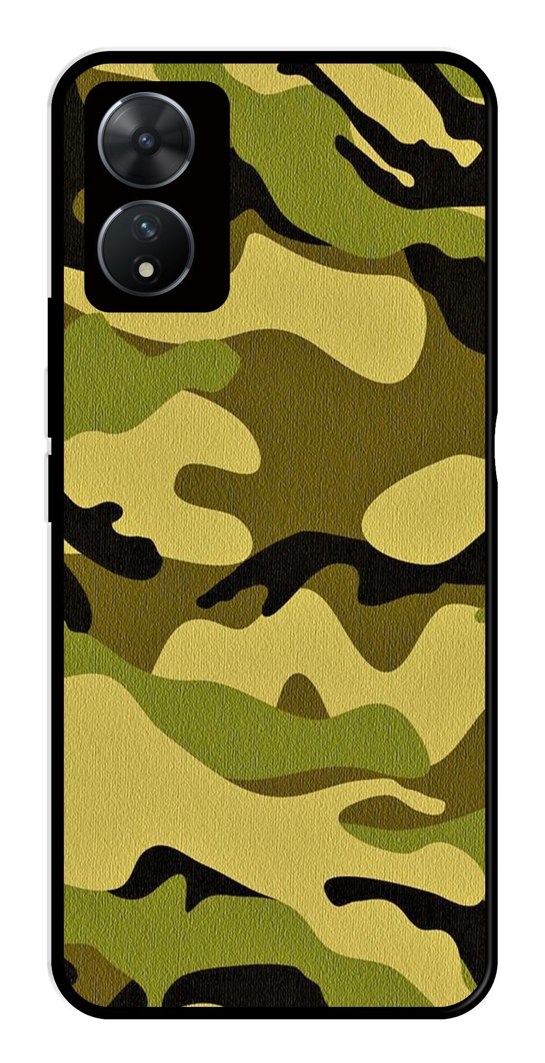 Army Pattern Metal Mobile Case for Vivo T2 5G   (Design No -35)