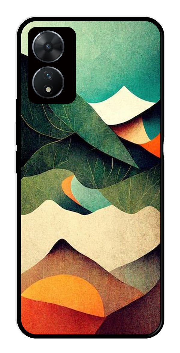 MultiColor Pattern Metal Mobile Case for Vivo T2 5G   (Design No -43)