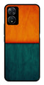 Orange Green Pattern Metal Mobile Case for Vivo T2 5G   (Design No -45)