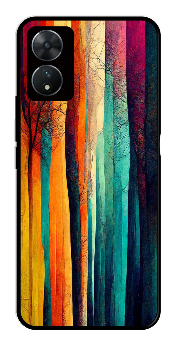 Modern Art Colorful Metal Mobile Case for Vivo T2 5G   (Design No -47)