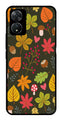 Leaves Design Metal Mobile Case for Vivo T2 5G   (Design No -51)