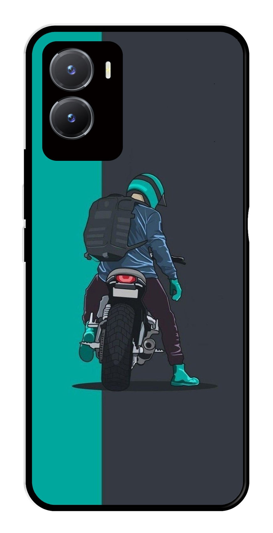 Bike Lover Metal Mobile Case for Vivo T2X 5G   (Design No -05)