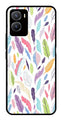 Colorful Feathers Metal Mobile Case for Vivo T2X 5G   (Design No -06)