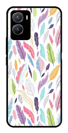 Colorful Feathers Metal Mobile Case for Vivo T2X 5G