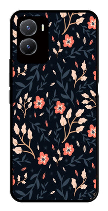 Floral Pattern Metal Mobile Case for Vivo T2X 5G