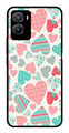 Hearts Pattern Metal Mobile Case for Vivo T2X 5G   (Design No -22)