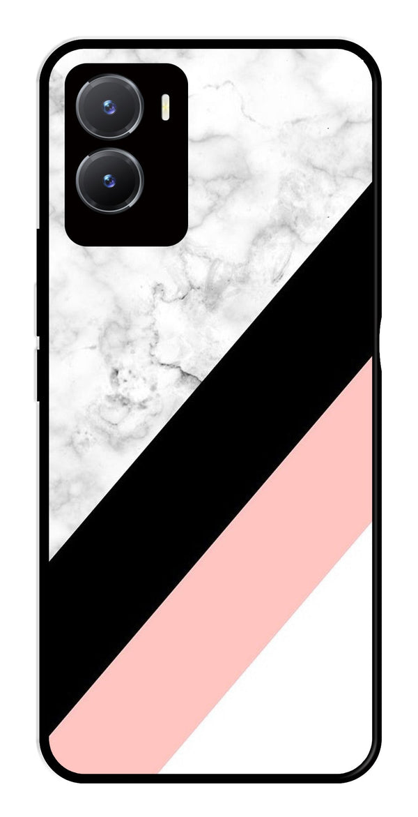 Marble Design Metal Mobile Case for Vivo T2X 5G   (Design No -24)