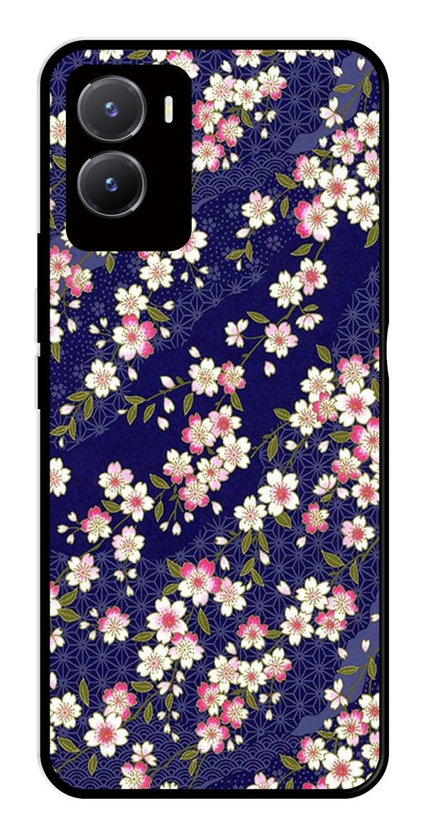 Flower Design Metal Mobile Case for Vivo T2X 5G   (Design No -25)